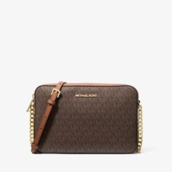 Michael Kors Jet Set East West Crossbody Brown 35F8GTTC3B NWT MSRP $378 - Picture 1 of 5